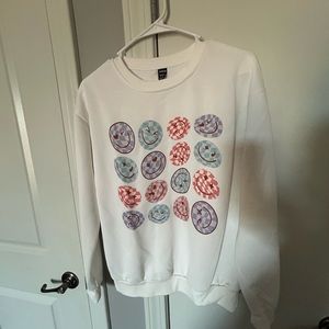 shein smiley face sweatshirt